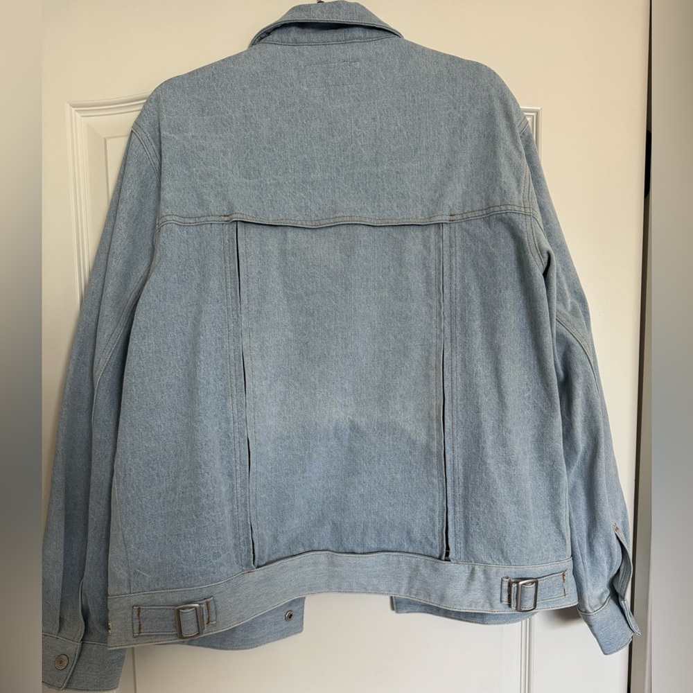 SWAPWEAR Oceanside Denim Jacket with 4 Interchangeable Back Pieces Sz M - Picture 4 of 9
